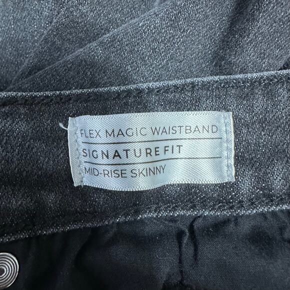 Lane Bryant Black Jeans Womens 22 Flex Magic Waist Signature Mid Rise Skinny - Picture 7 of 8